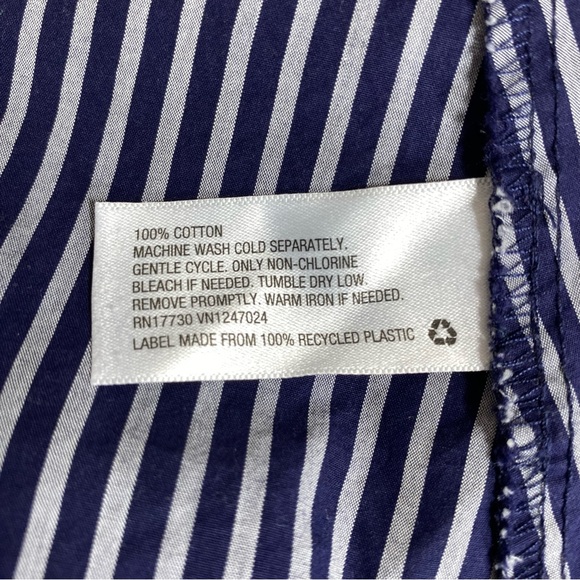 A New Day Blue Stripe A Line Skirt - Picture 5 of 5